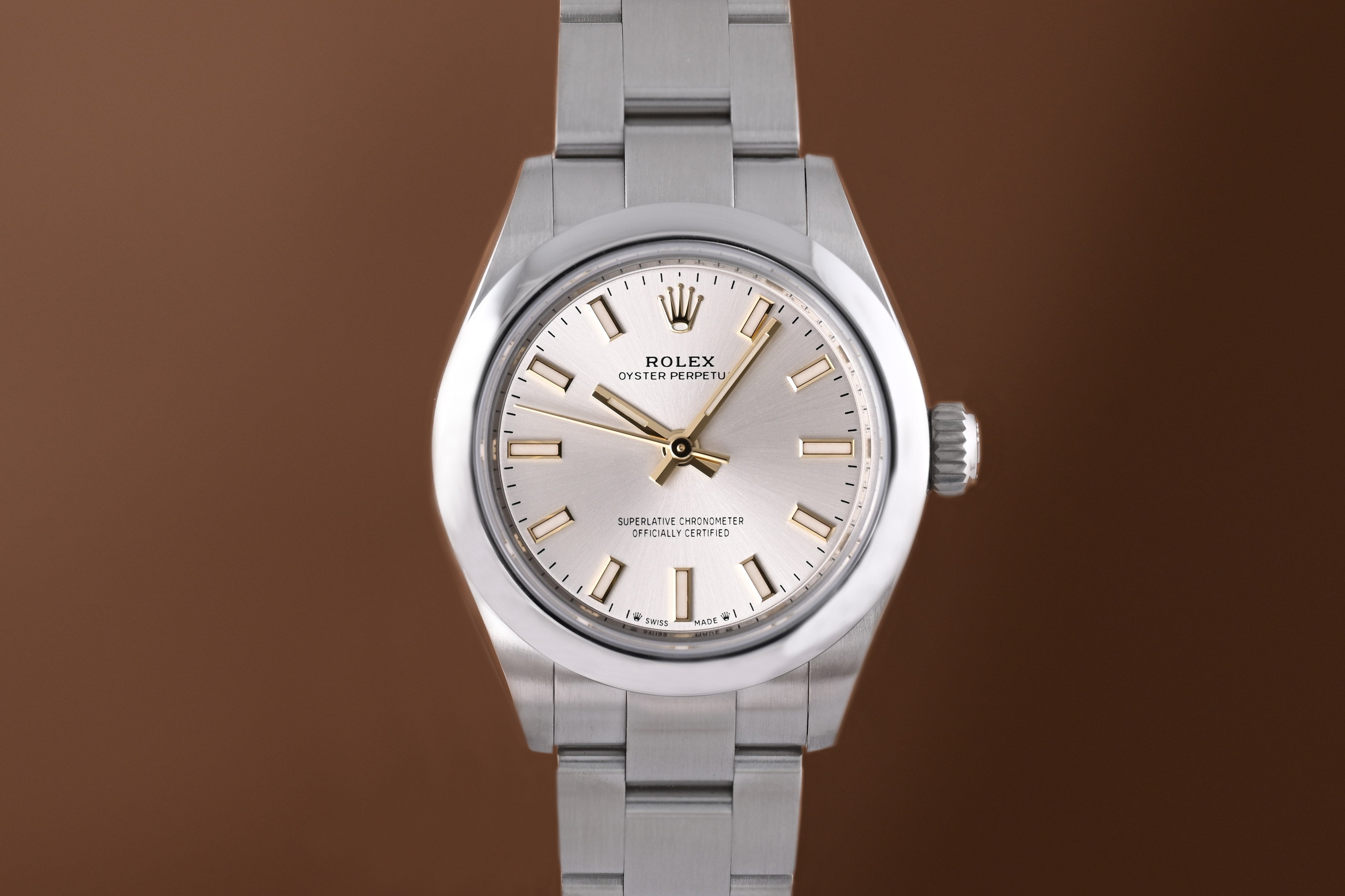 Rolex Lady Oyster Perpetual 28mm - Full Set - Silver Dial 