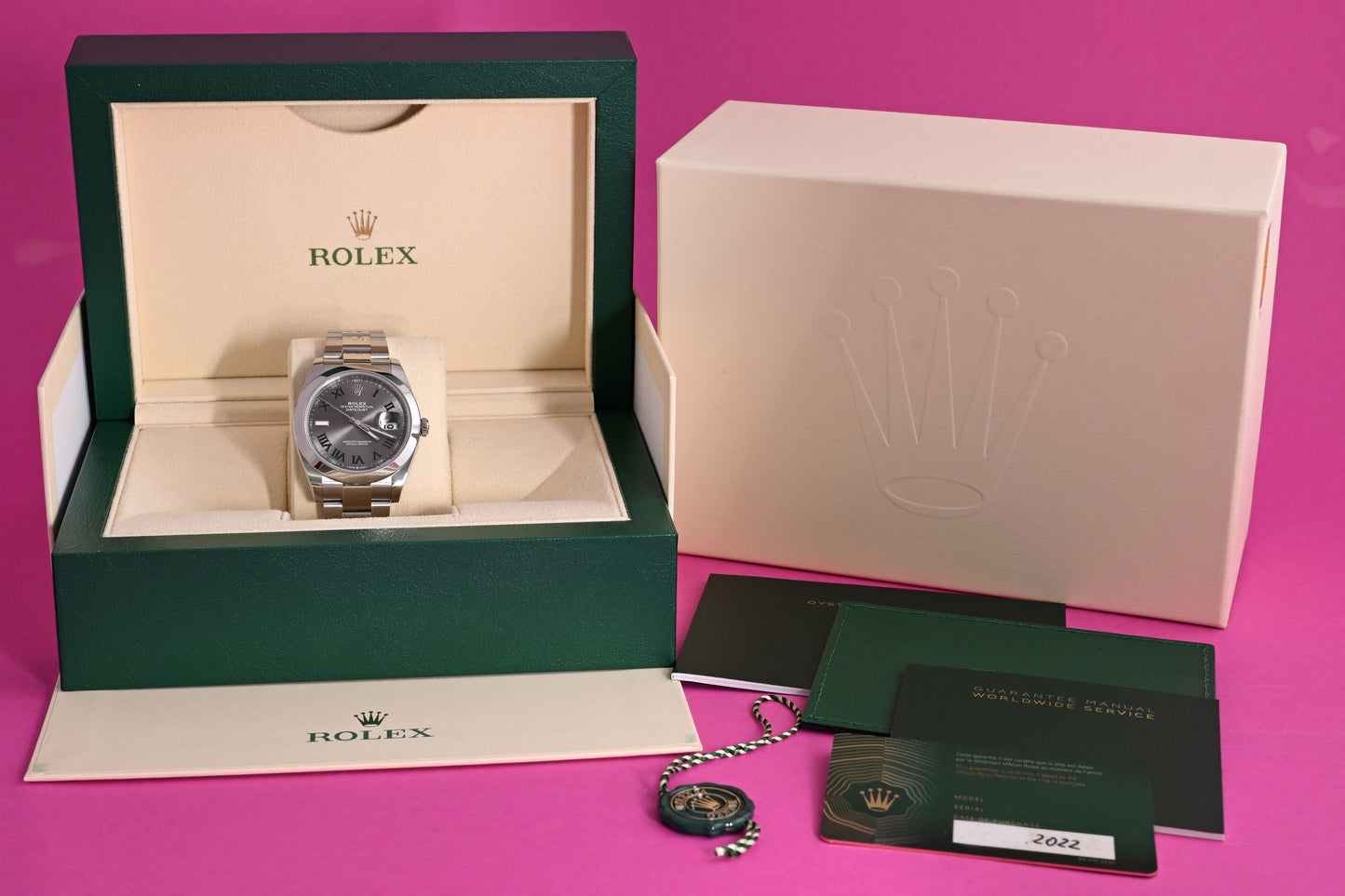Rolex Datejust 41 - 126300 - Wimbledon Dial - Full Set