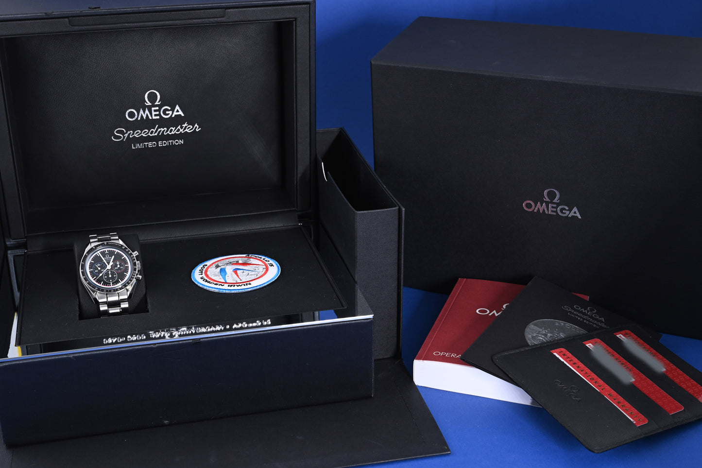 Omega Speedmaster Moonwatch Professional - Apollo 15 40th Anniversary - Full Set - Saphirglas