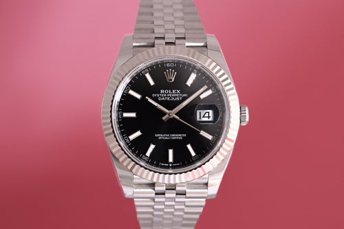 Rolex Datejust 41 - 126334 - Black Dial - Full Set