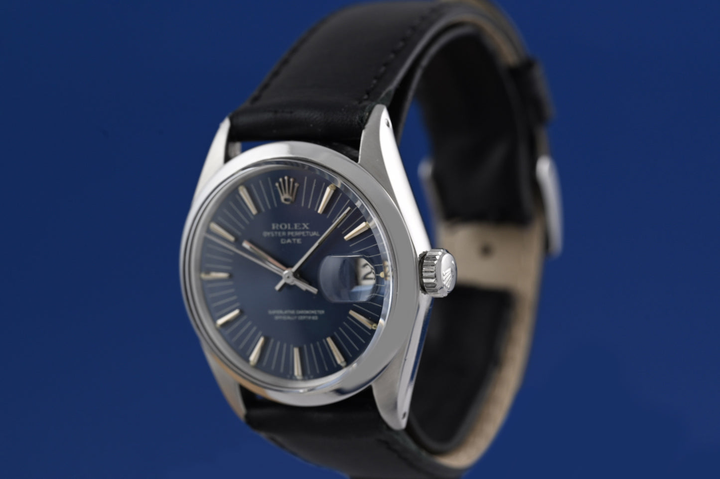 Rolex Date - 15000 - Rare Blue Radial Dial - Watch Only