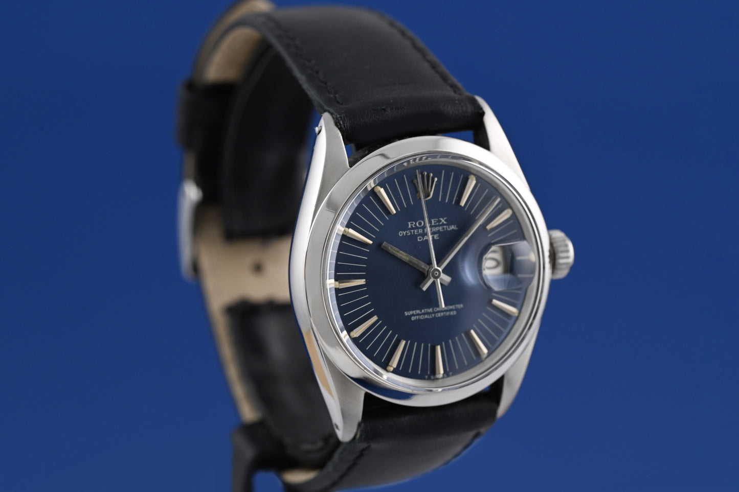 Rolex Date - 15000 - Rare Blue Radial Dial - Watch Only