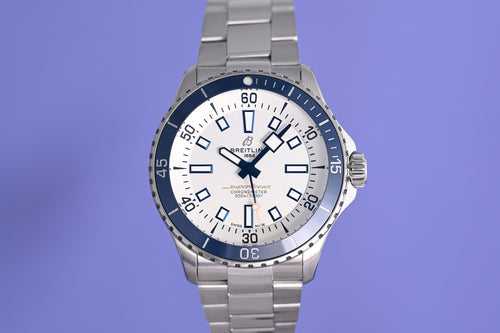 Breitling Superocean Automatic 42 mm White Dial - Full Set