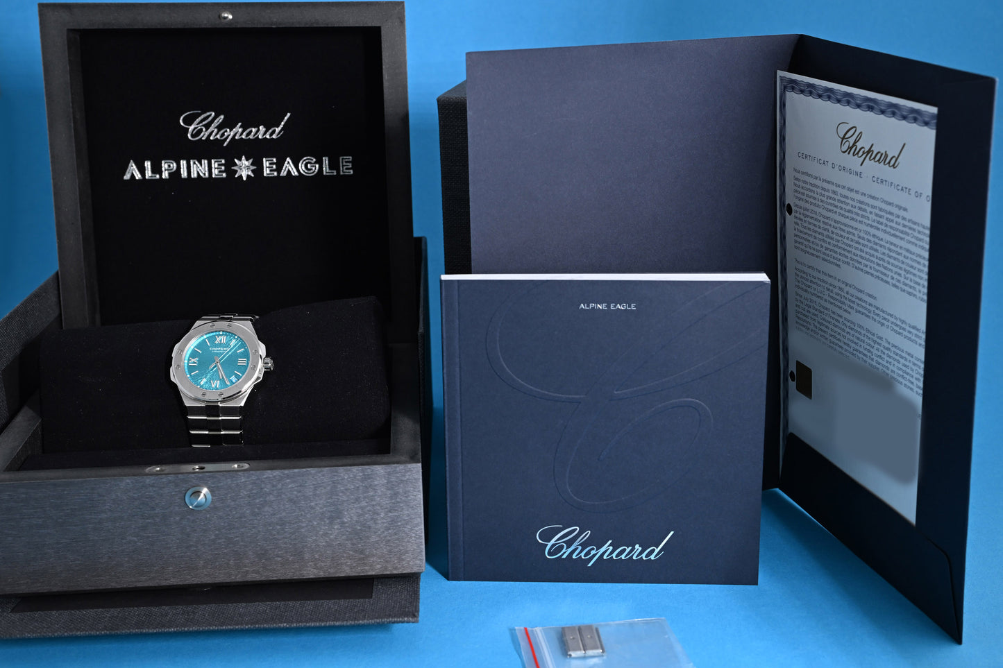 Chopard Alpine Eagle Large - Full Set - Maritime Blue Dial