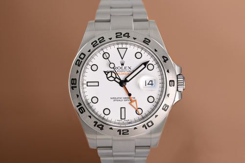 Rolex Explorer II 216570 - Full Set - Polar Dial - LC100