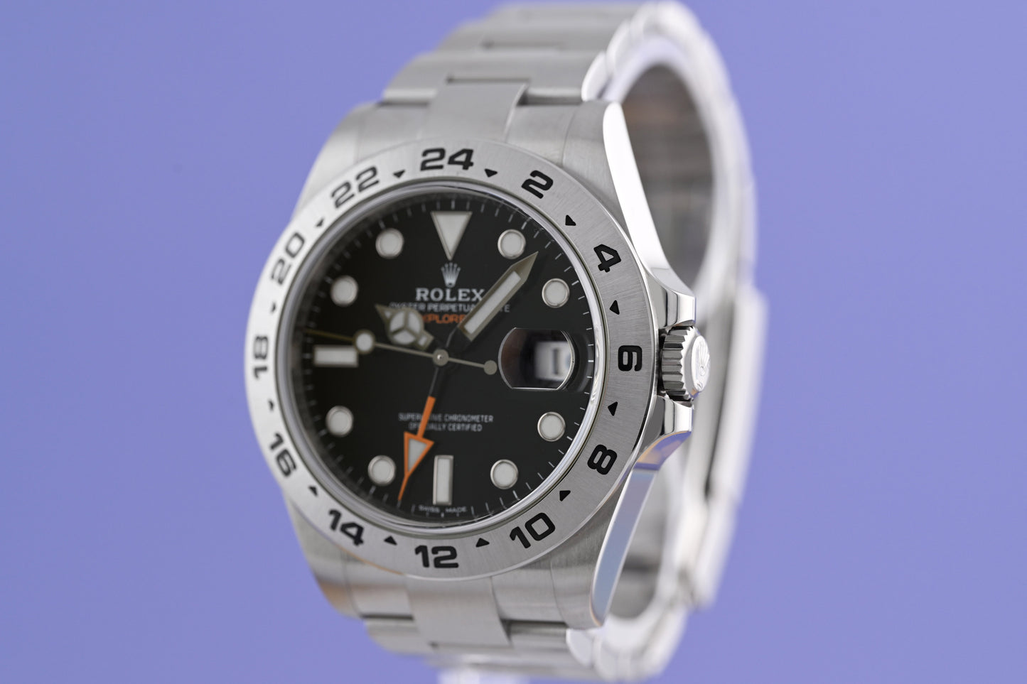 Rolex Explorer II 216570 - Full Set - Black Dial - LC 100