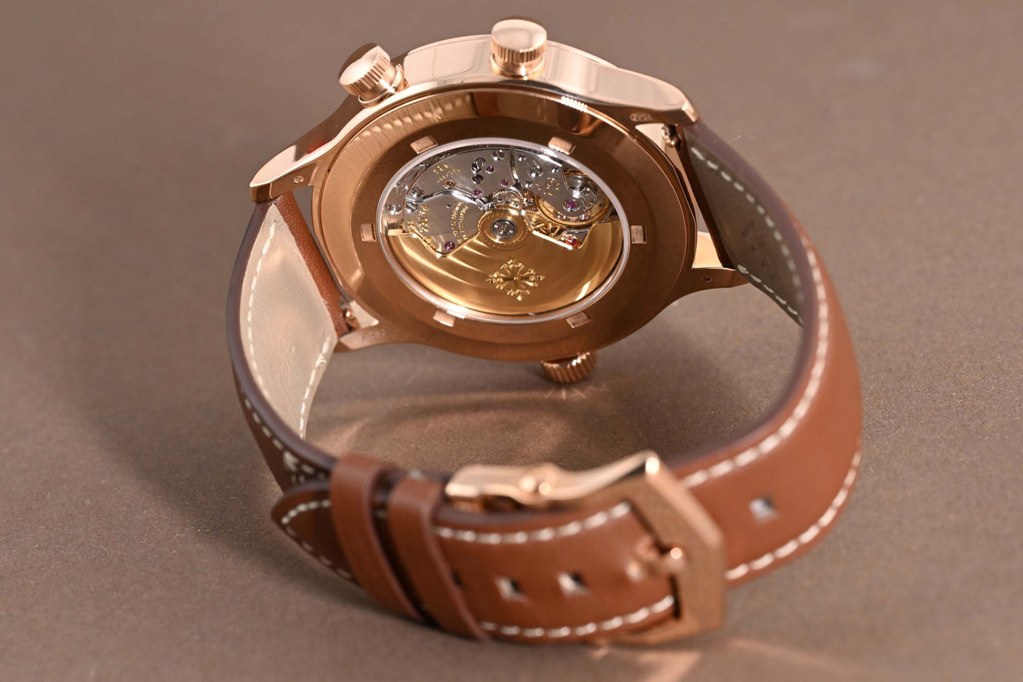 Patek Philippe Calatrava Pilot Travel Time 5524R-001 - Sunburst Brown Dial - Full Set
