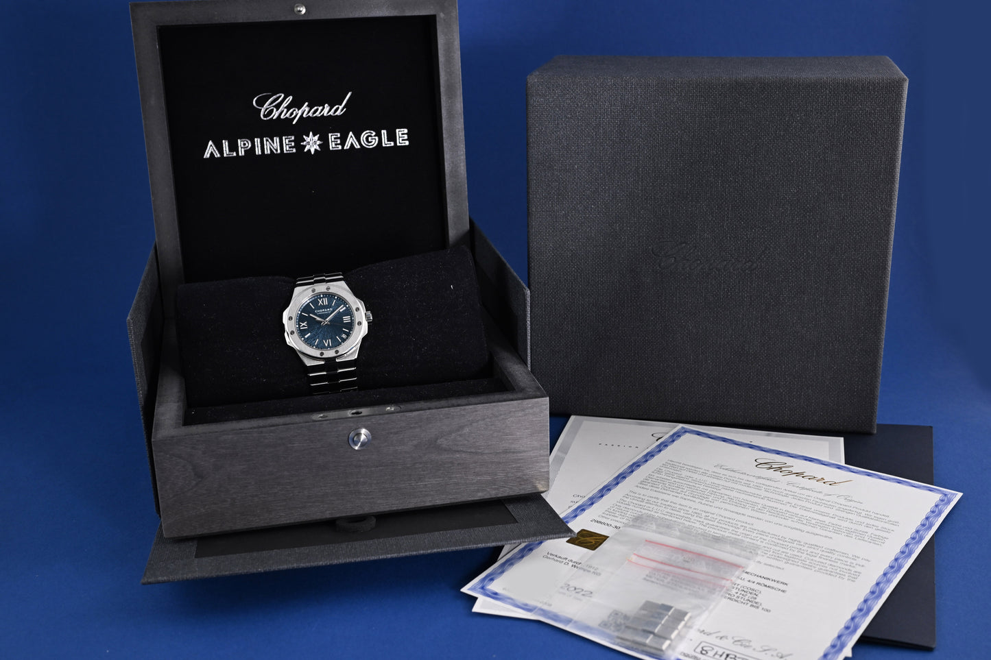 Chopard Alpine Eagle Large - Full Set - Blue Dial