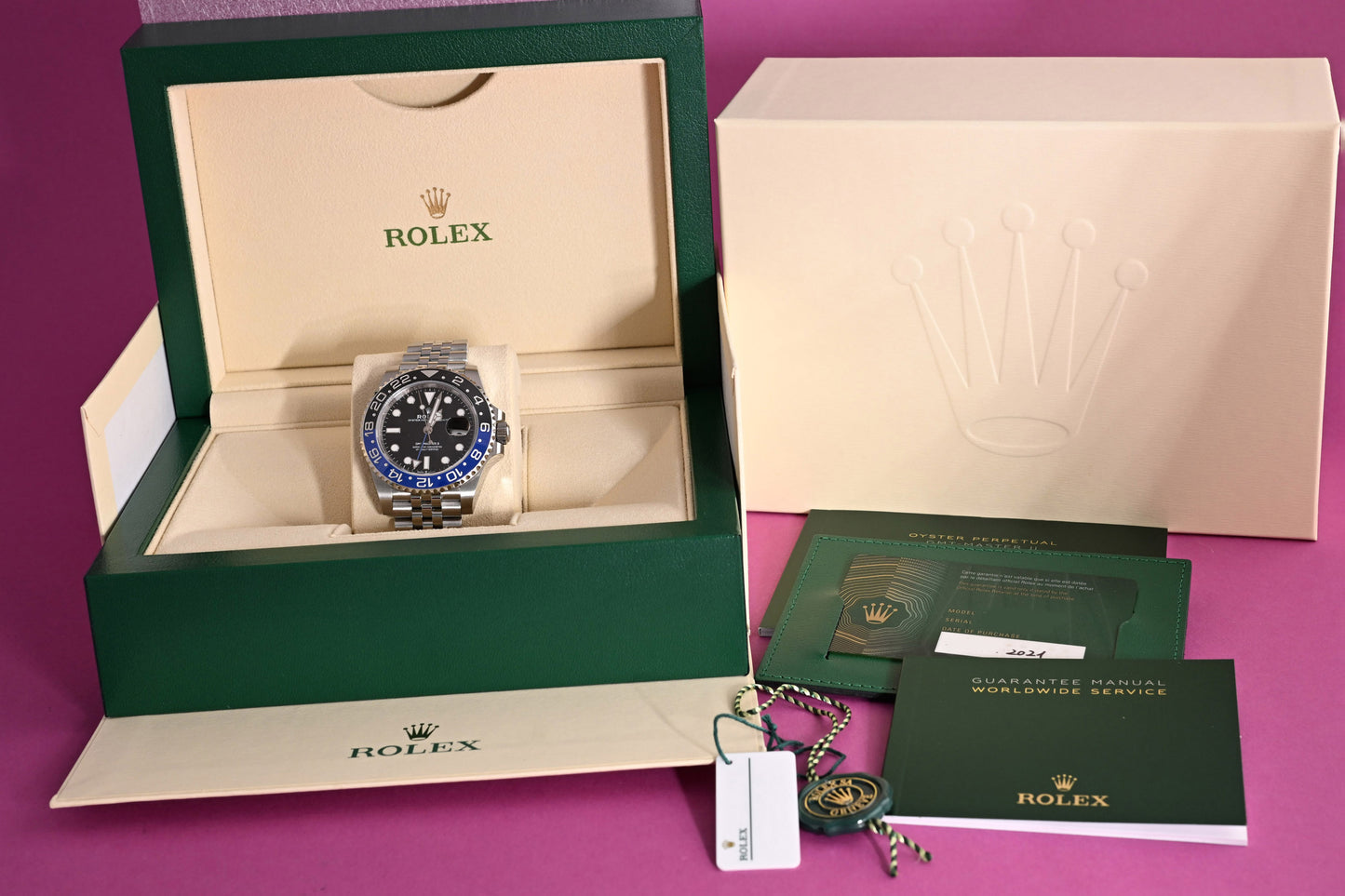 Rolex GMT Master II Batgirl 126710BLNR - Full Set - NEW