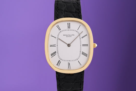 Patek Philippe Ellipse d'Or - 18 ct. Gold - 3738 - White Dial - Full Set