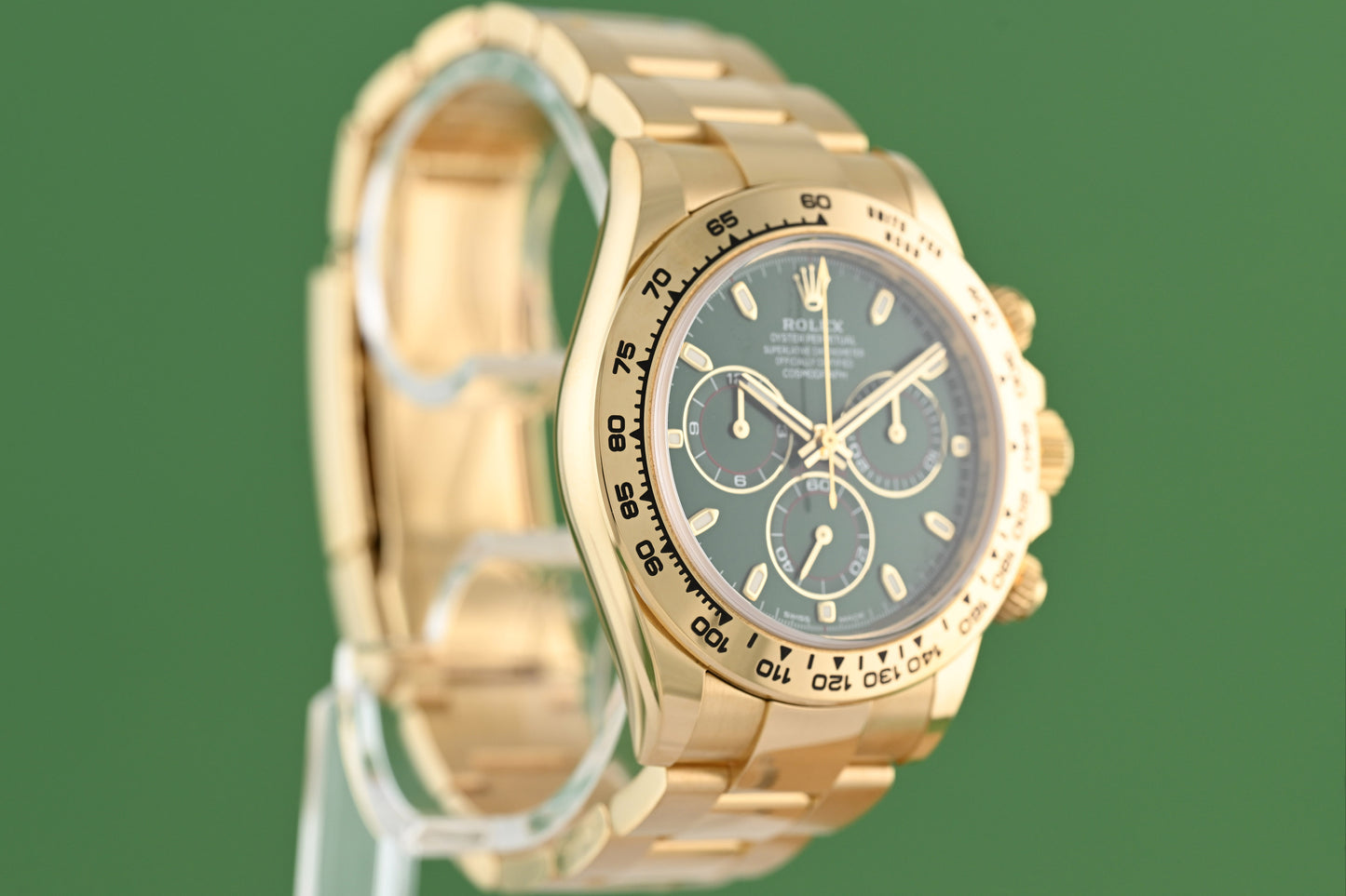 Rolex Daytona Gelbgold 116508 - Full Set - Green Dial - John Mayer