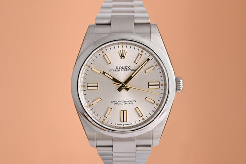 Rolex Oyster Perpetual 41mm 124300 - Silver Dial - Full Set