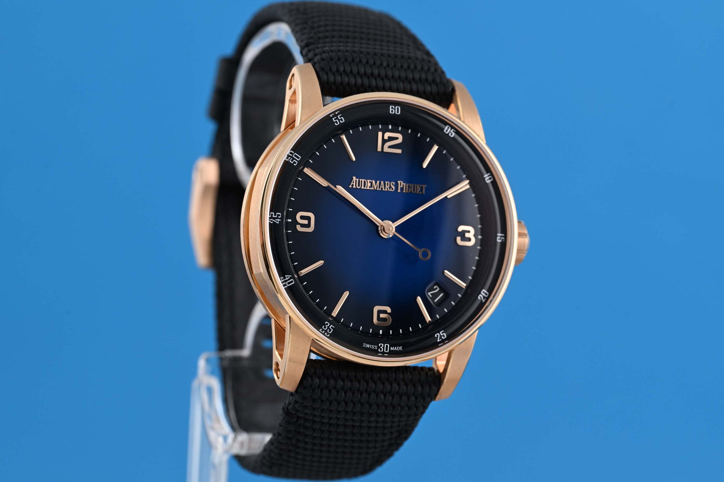 Audemars Piguet Code 11.59 18k Rose Gold  - Blue Smoked Dial - Full Set