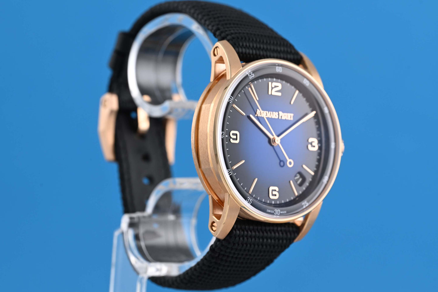 Audemars Piguet Code 11.59 18k Rose Gold  - Blue Smoked Dial - Full Set