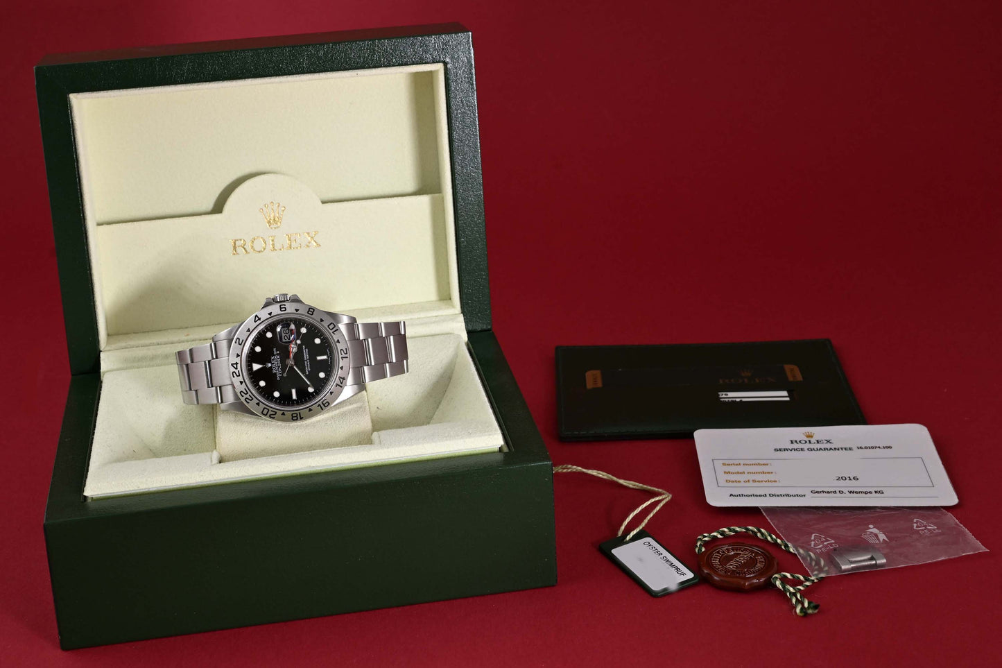 Rolex Explorer II 16570 - Black Dial - Full Set - LC100