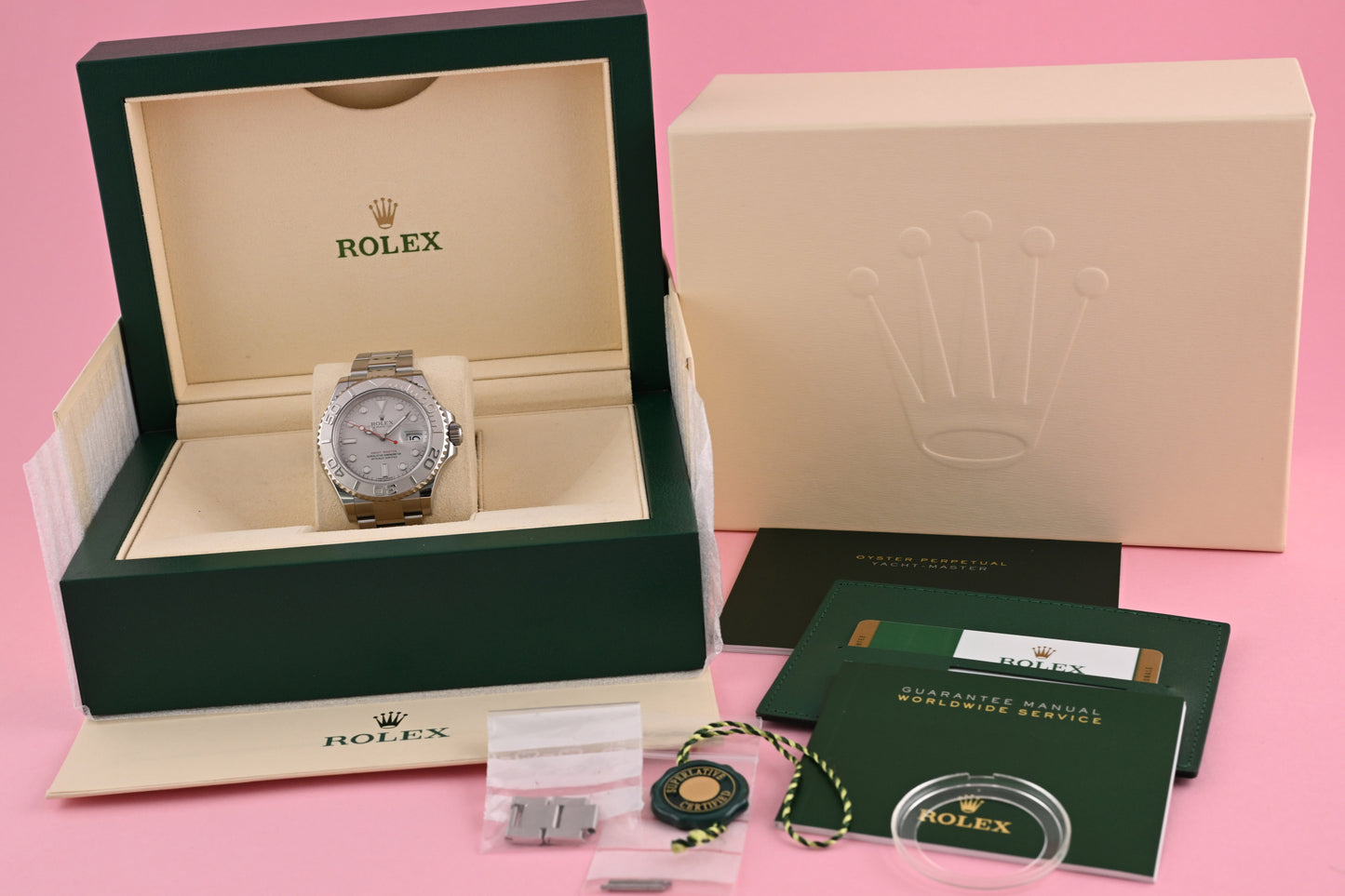 Rolex Yacht-Master 116622 - Silver Dial - Full Set - LC100