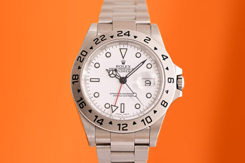 Rolex Explorer II 16570 - Full Set - Polar Dial