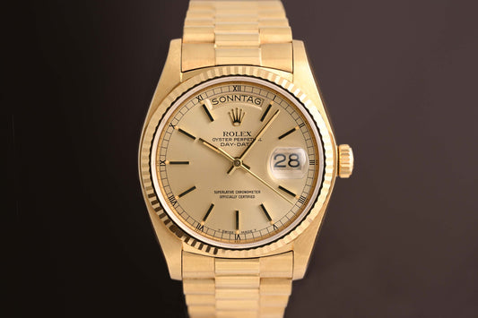 Rolex Day Date 36mm Gelbgold 18038 - 18k Yellow Gold - Full Set