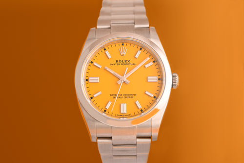 Rolex Oyster Perpetual 36mm 126000 - Full Set - Yellow - NEW