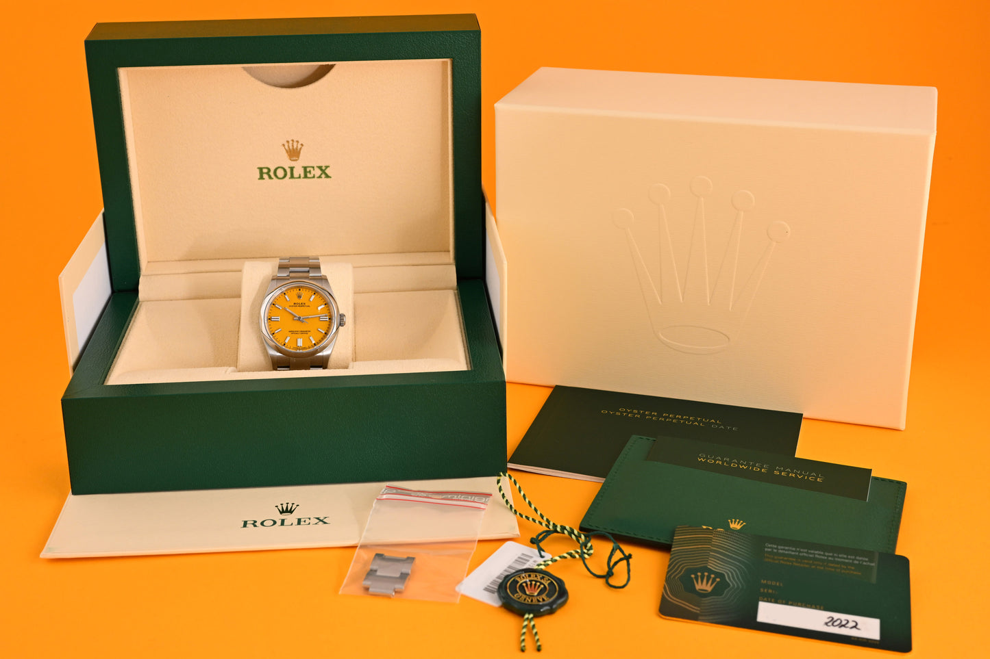 Rolex Oyster Perpetual 36mm 126000 - Full Set - Yellow - NEW