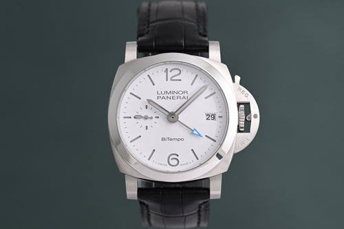 Panerai Luminor "Quaranta BiTempo" - PAM01367 - White Dial - Full Set