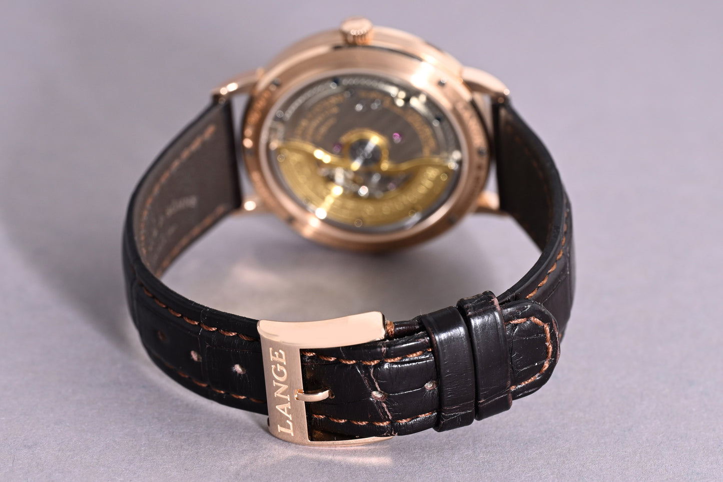 A. Lange & Söhne SAXONIA - Roségold - Brown Dial - Full Set