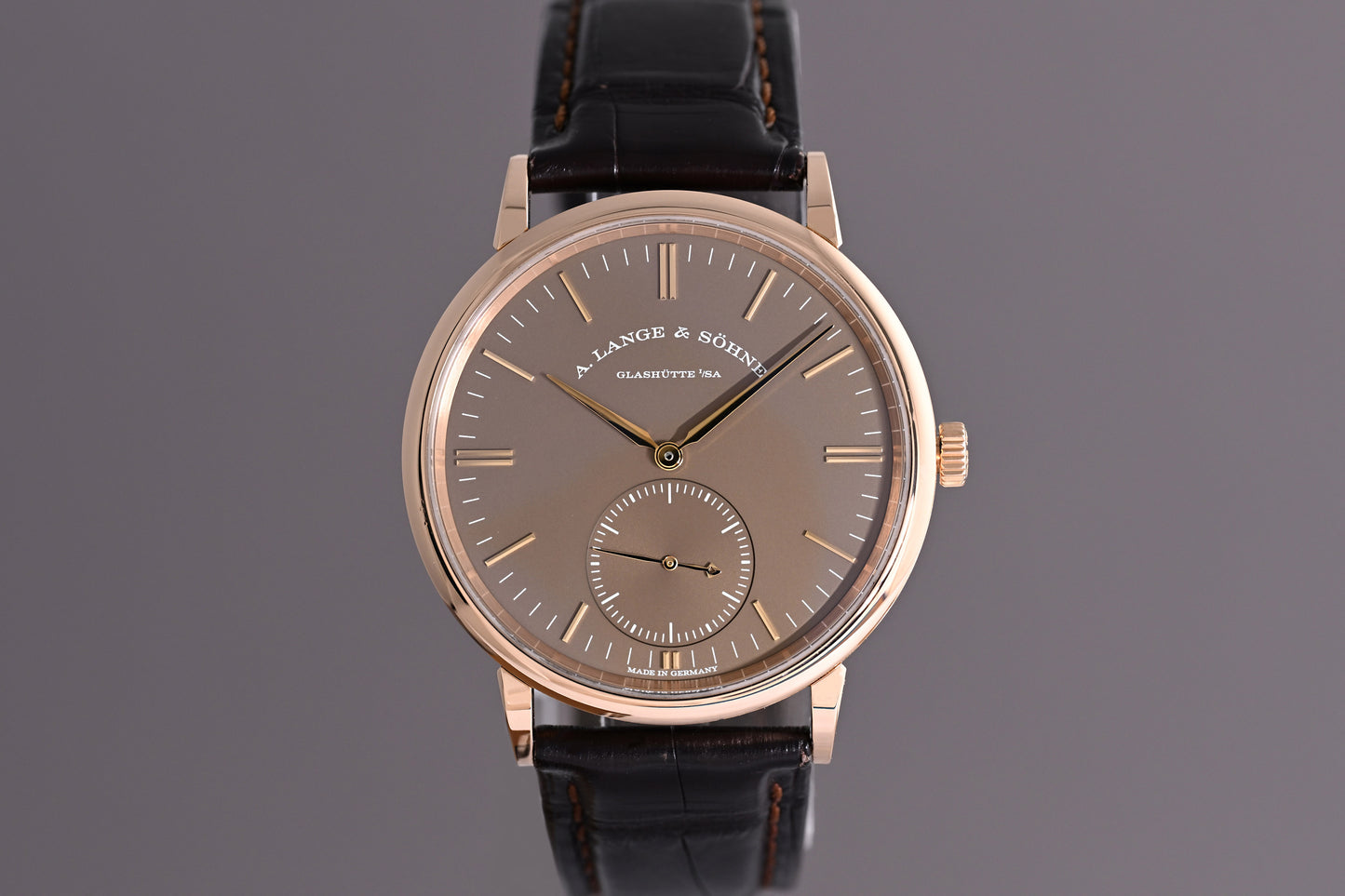 A. Lange & Söhne SAXONIA - Roségold - Brown Dial - Full Set