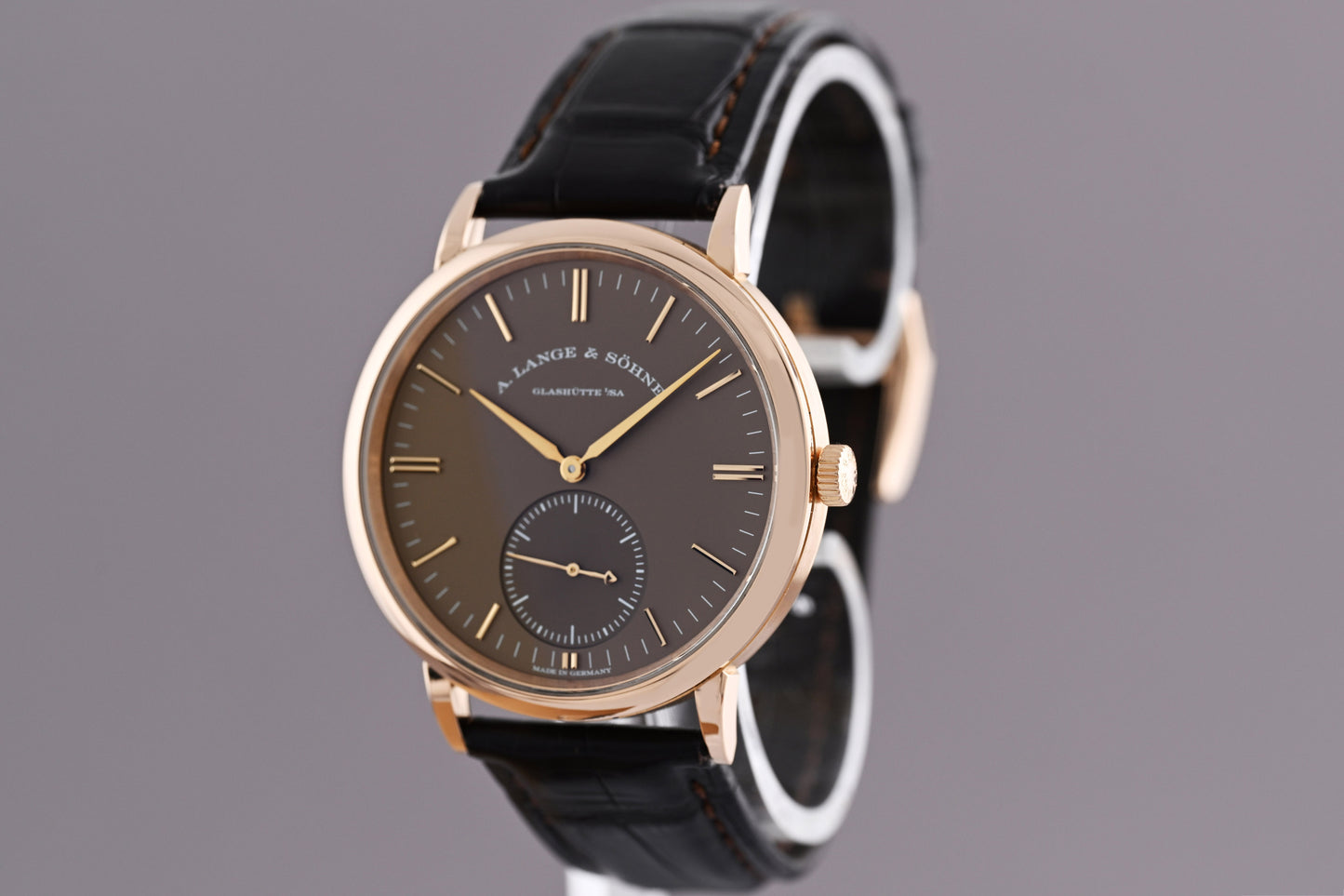 A. Lange & Söhne SAXONIA - Roségold - Brown Dial - Full Set