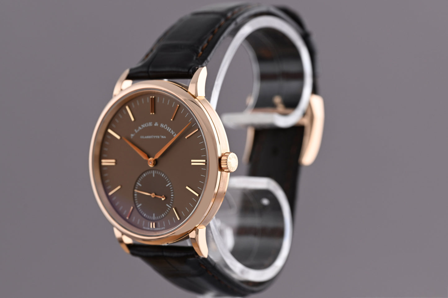A. Lange & Söhne SAXONIA - Roségold - Brown Dial - Full Set