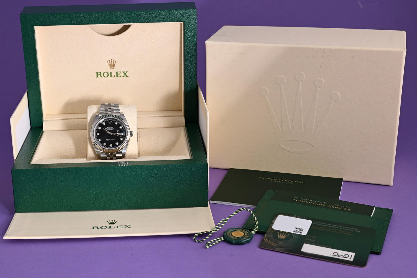 Rolex Datejust 41 - 126334 Black Dia Dial - Full Set - NEW