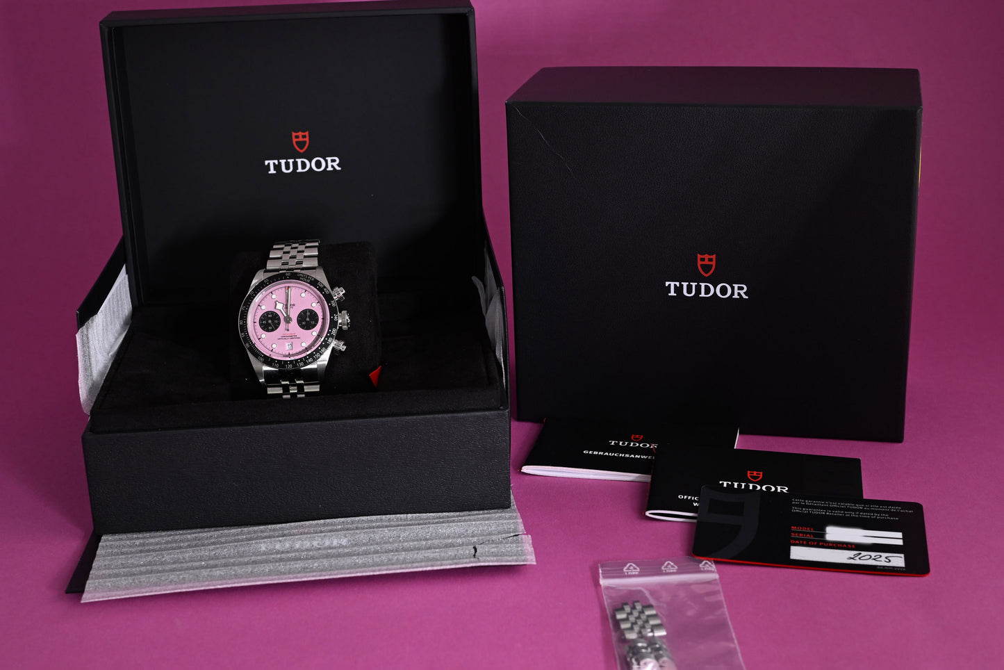 Tudor Black Bay Chronograph 79360N - Pink Dial "Inter Miami" - Full Set - NEW