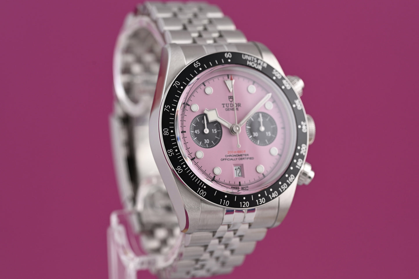 Tudor Black Bay Chronograph 79360N - Pink Dial "Inter Miami" - Full Set - NEW