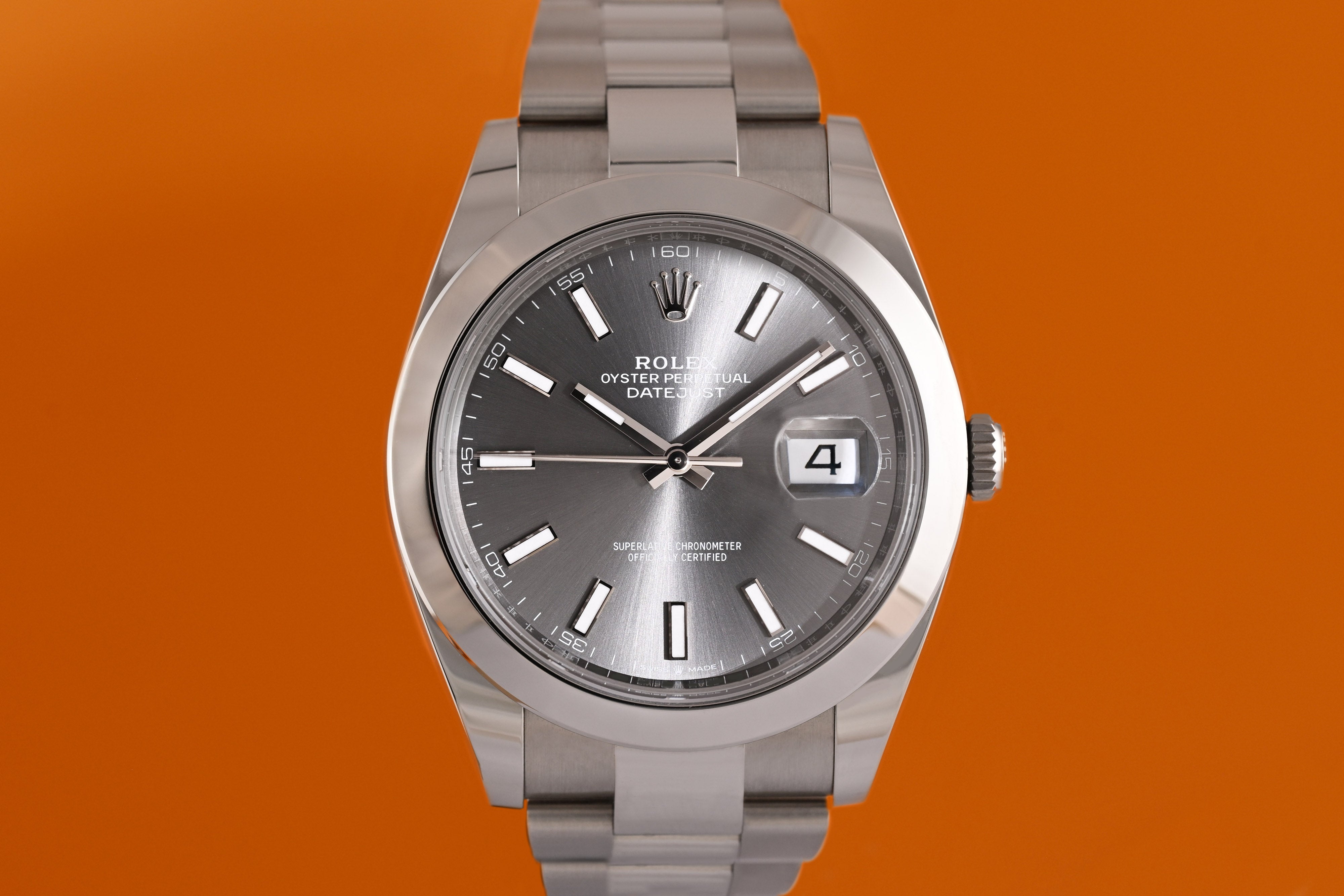 Stainless Steel Datejust Rhodium 41 126300 Rolex Datejust 41 Steel