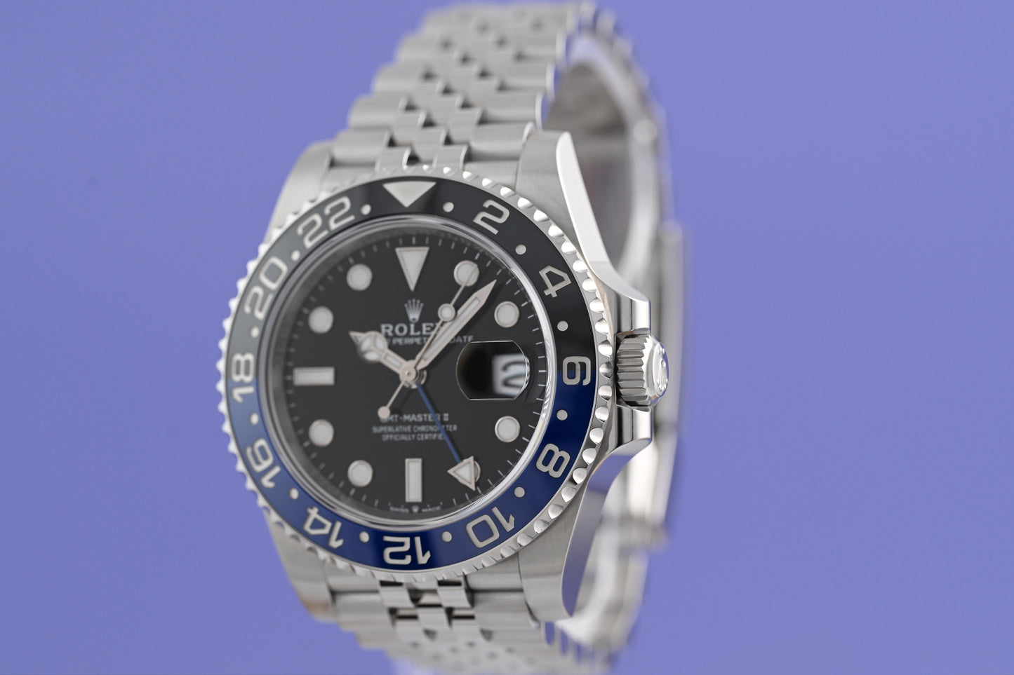 Rolex GMT Master II Batgirl 126710BLNR - Full Set
