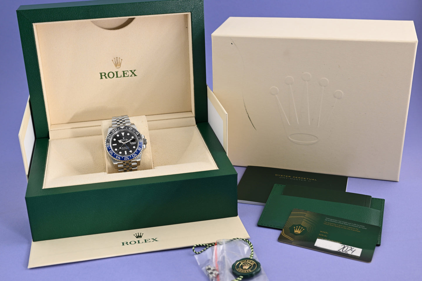 Rolex GMT Master II Batgirl 126710BLNR - Full Set