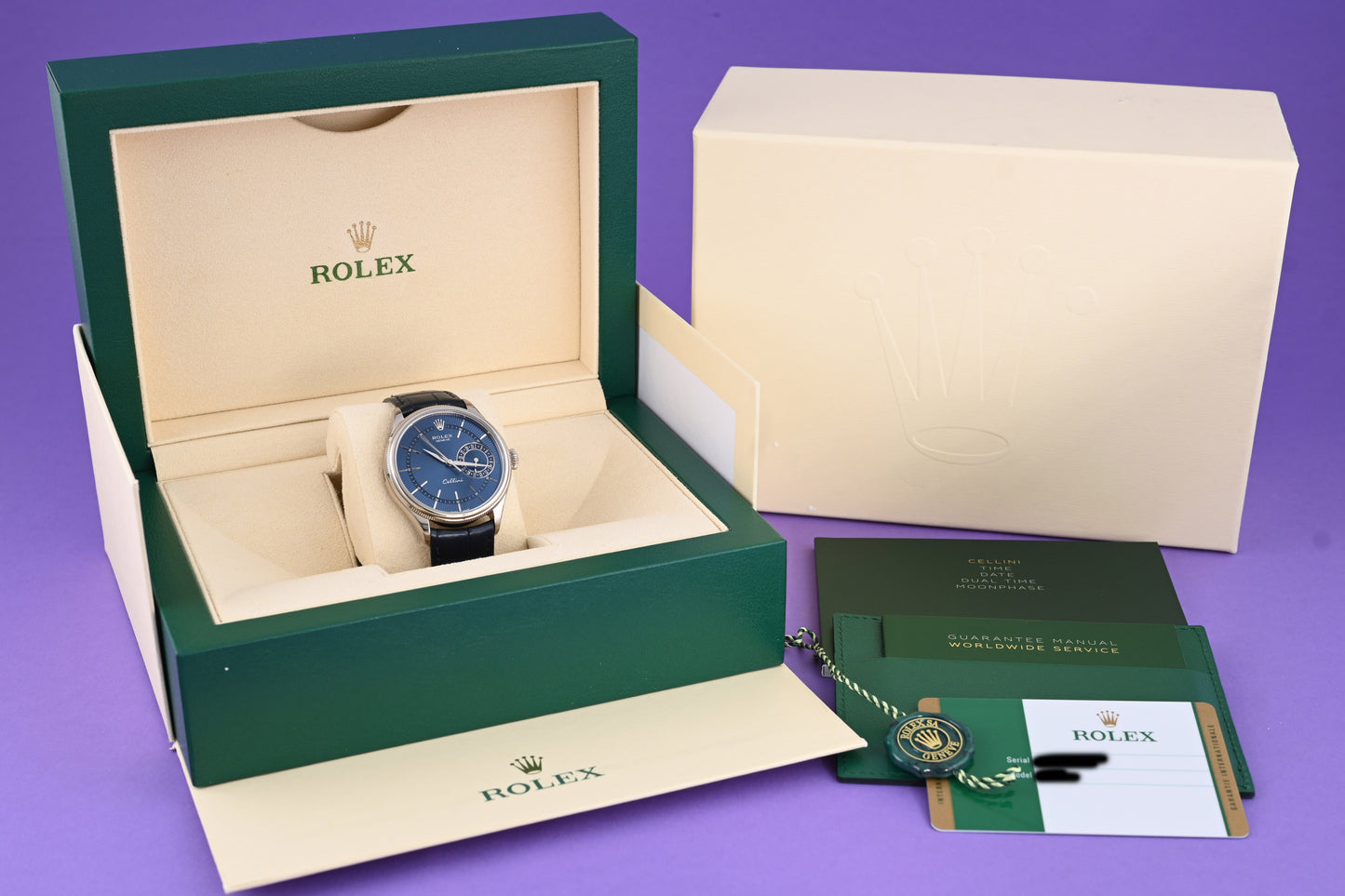 Rolex Cellini Date - Ref. 50519 - Full Set - NEW - Blue Dial