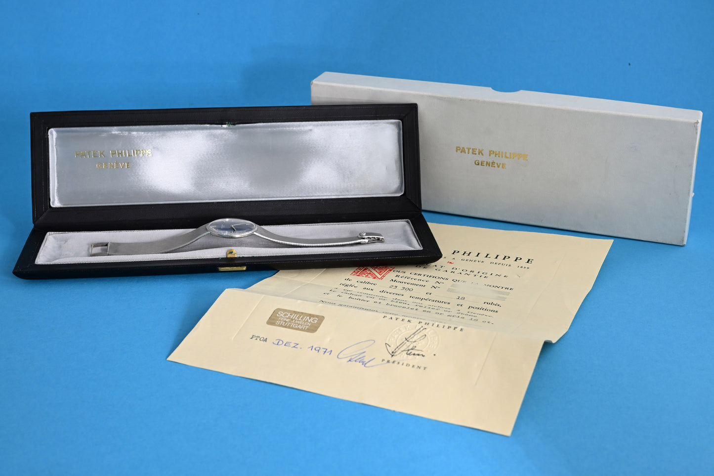 Patek Philippe Calatrava 3468/5 - Blue Dial - Box & Papers