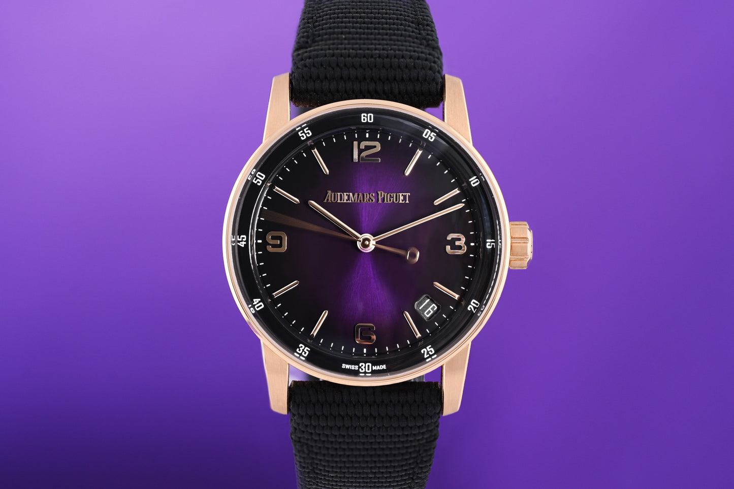 Audemars Piguet Code 11.59 Purple 18k Roségold - Full Set