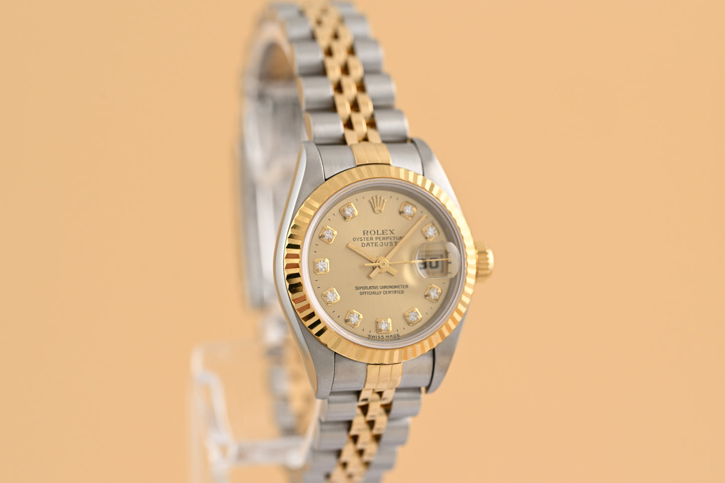 Rolex Datejust Lady - Gold Dia Dial - Full Set - LC100
