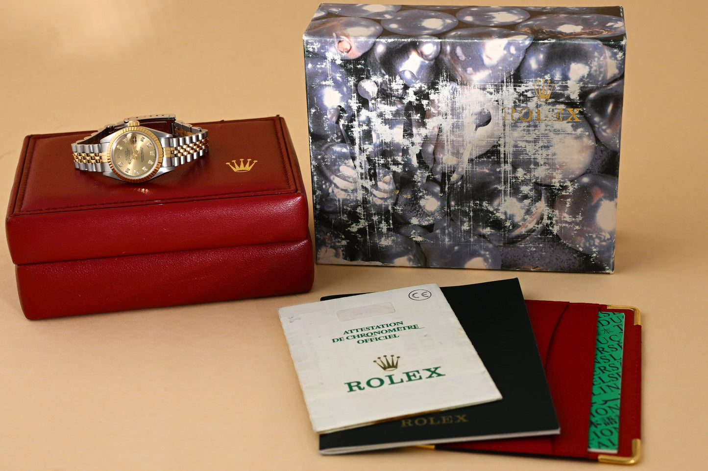 Rolex Datejust Lady - Gold Dia Dial - Full Set - LC100