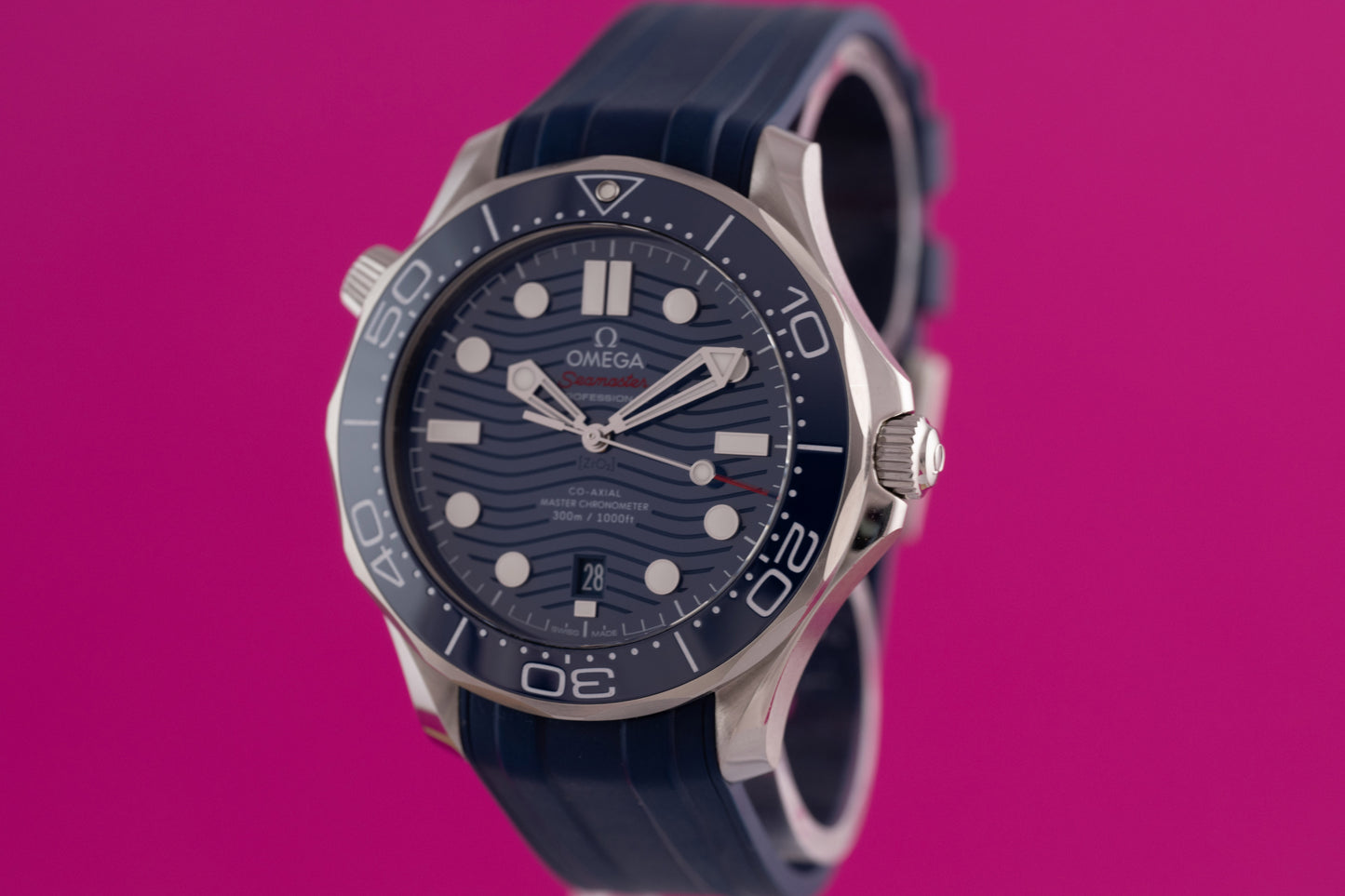 Omega Seamaster Diver 300M - Blue Dial - Stahl & Kautschukband - Full Set