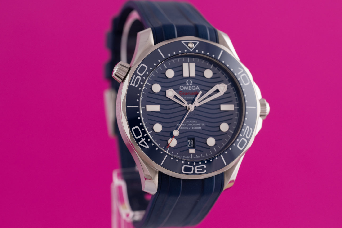 Omega Seamaster Diver 300M - Blue Dial - Stahl & Kautschukband - Full Set