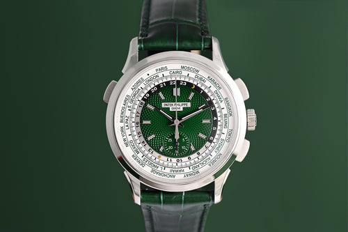 Patek Philippe World Time 5930P-001 - Green Dial - Full Set