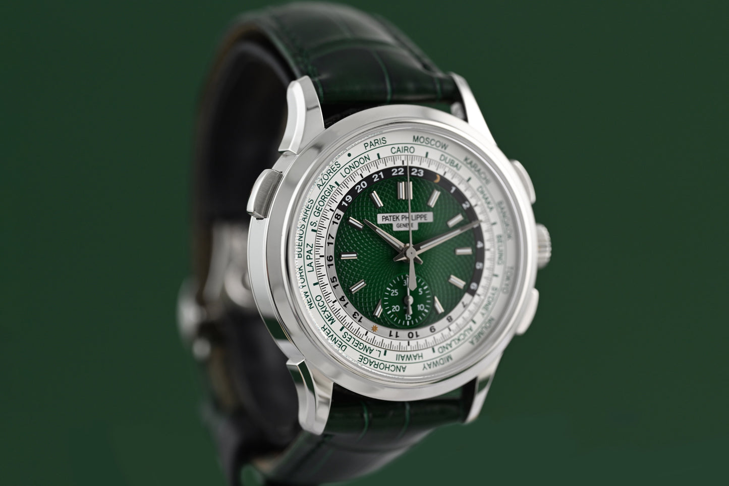Patek Philippe World Time 5930P-001 - Green Dial - Full Set