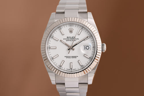 Rolex Datejust 41 - 126334 - White Dial - Full Set - 2025