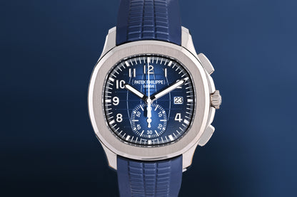 Patek Philippe Aquanaut Chronograph - 5968G-001 - Blue Dial - Full Set - Like NEW