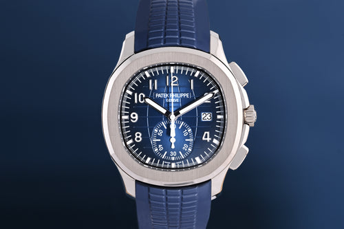 Patek Philippe Aquanaut Chronograph - 5968G-001 - Blue Dial - Full Set - Like NEW