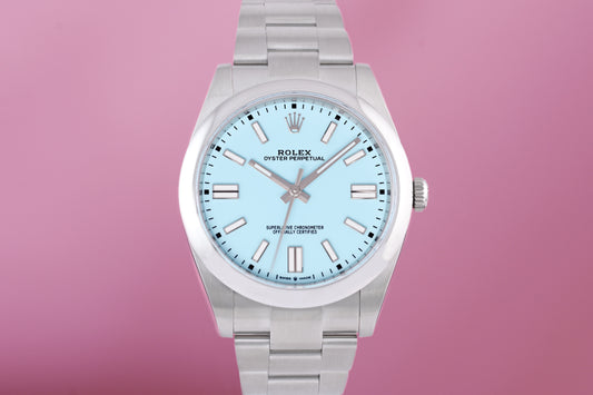 Rolex Oyster Perpetual 41mm 124300 - Tiffany - Full Set - New