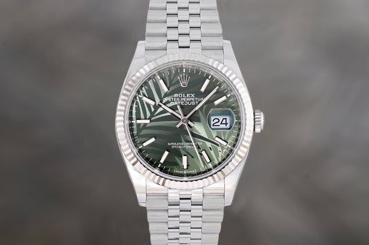 Rolex Oyster Perpetual Datejust 126234 - Full Set - Palm Motif Dial