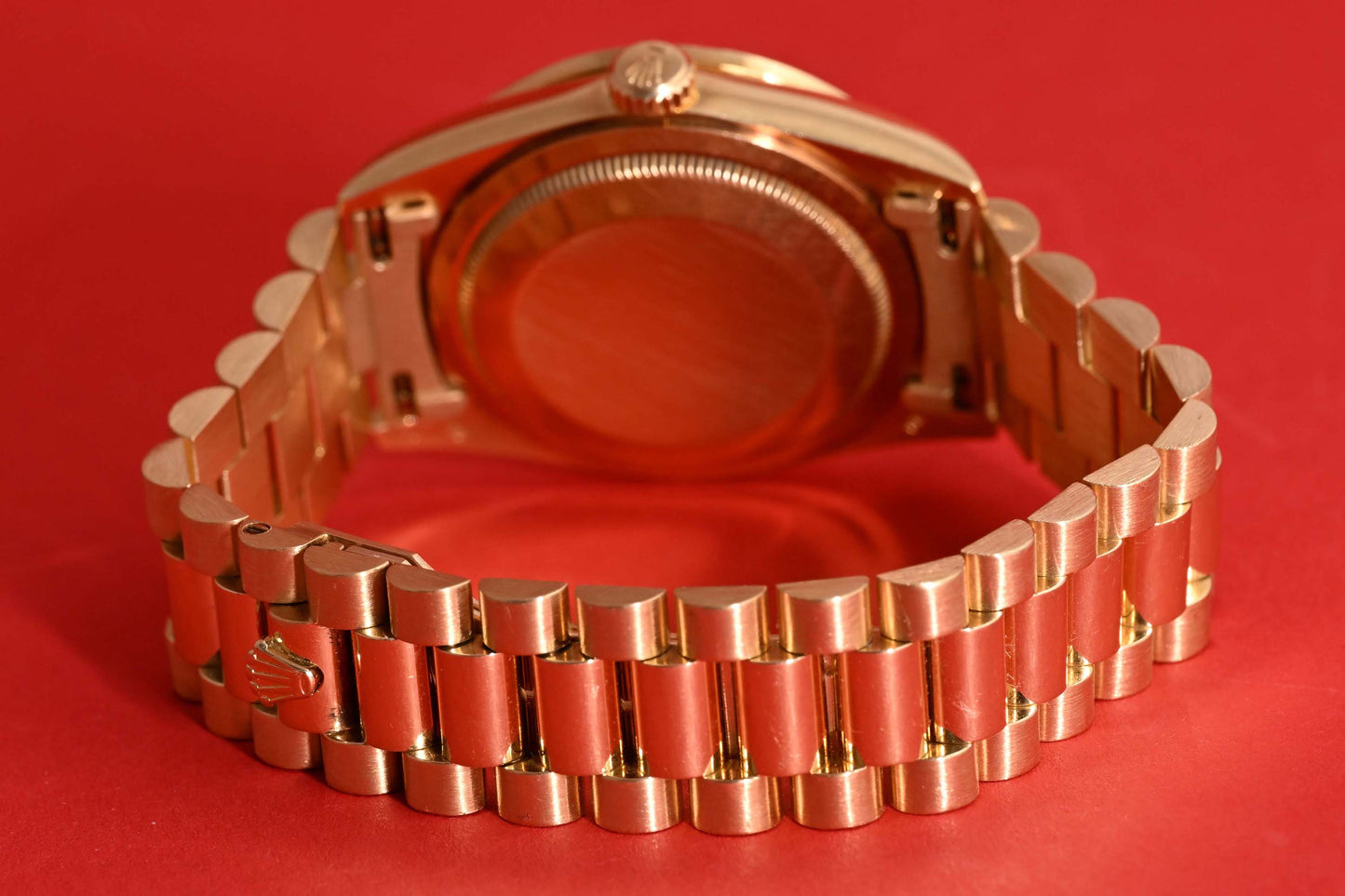 Rolex Day Date Yellow Gold - 18388 - Factory Ruby & Diamond Setting